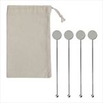 DH95158 Stainless Steel Cocktail Stirrers Set With Custom Imprint